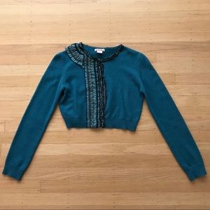 Rare Anthropologie Lu Lu Lame Cardigan